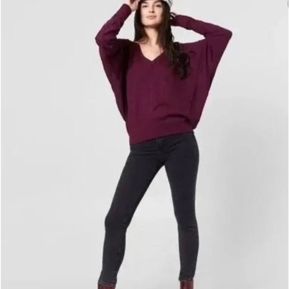 Free People Tops - NWT Free People Santa Clara Thermal Mulberry Size Small (Oversized)